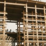 Bygge som börjar ta form